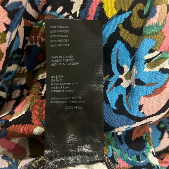 Anthropologie Multicolor Paisley Floral Mini Dress - Picture 9 of 9